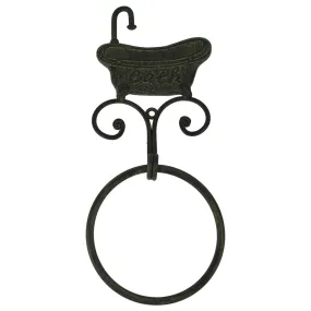 Cast Iron Wall Mount Antique Style Bath Tub Hand Towel Holder