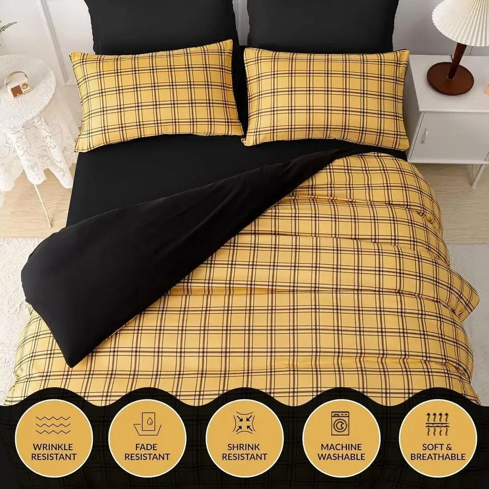 CGK Duvet Cover Set-Honey Checkered