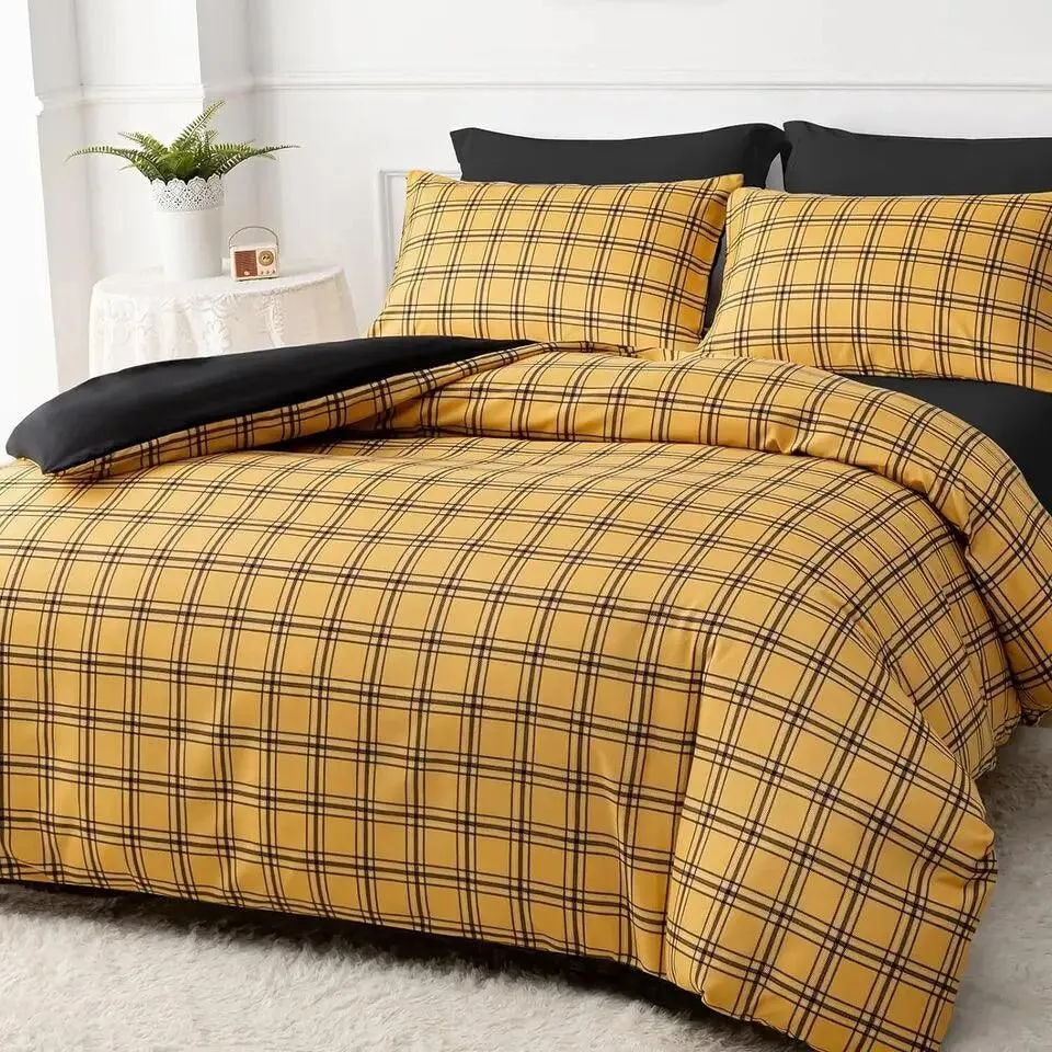 CGK Duvet Cover Set-Honey Checkered