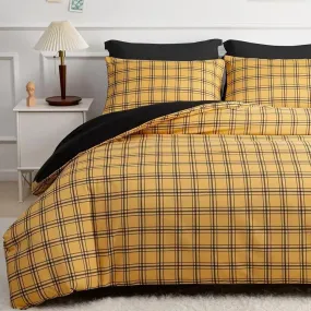 CGK Duvet Cover Set-Honey Checkered