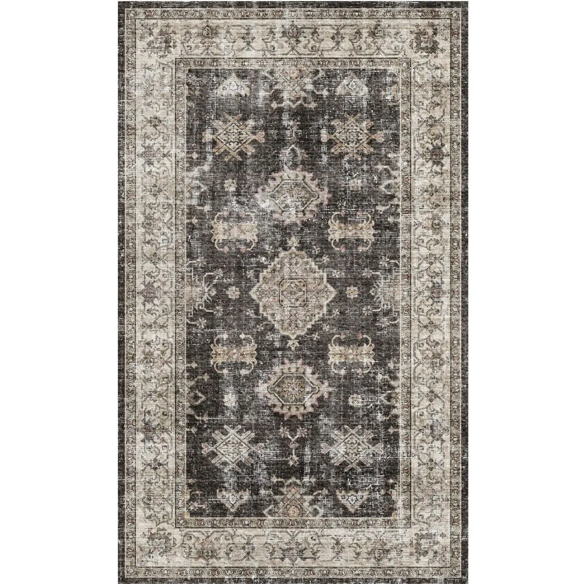 Charcoal Black Rug - Second Love