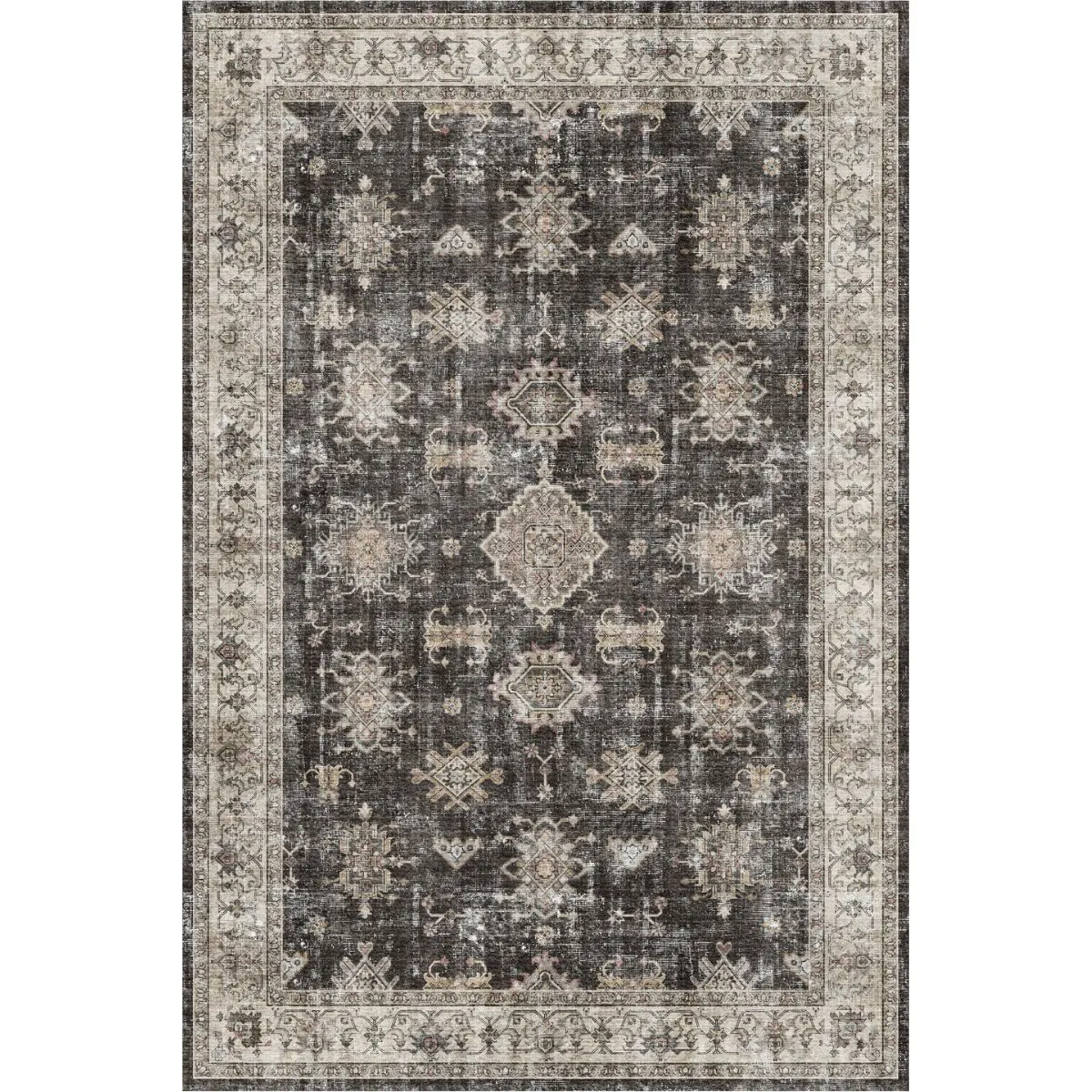 Charcoal Black Rug - Second Love