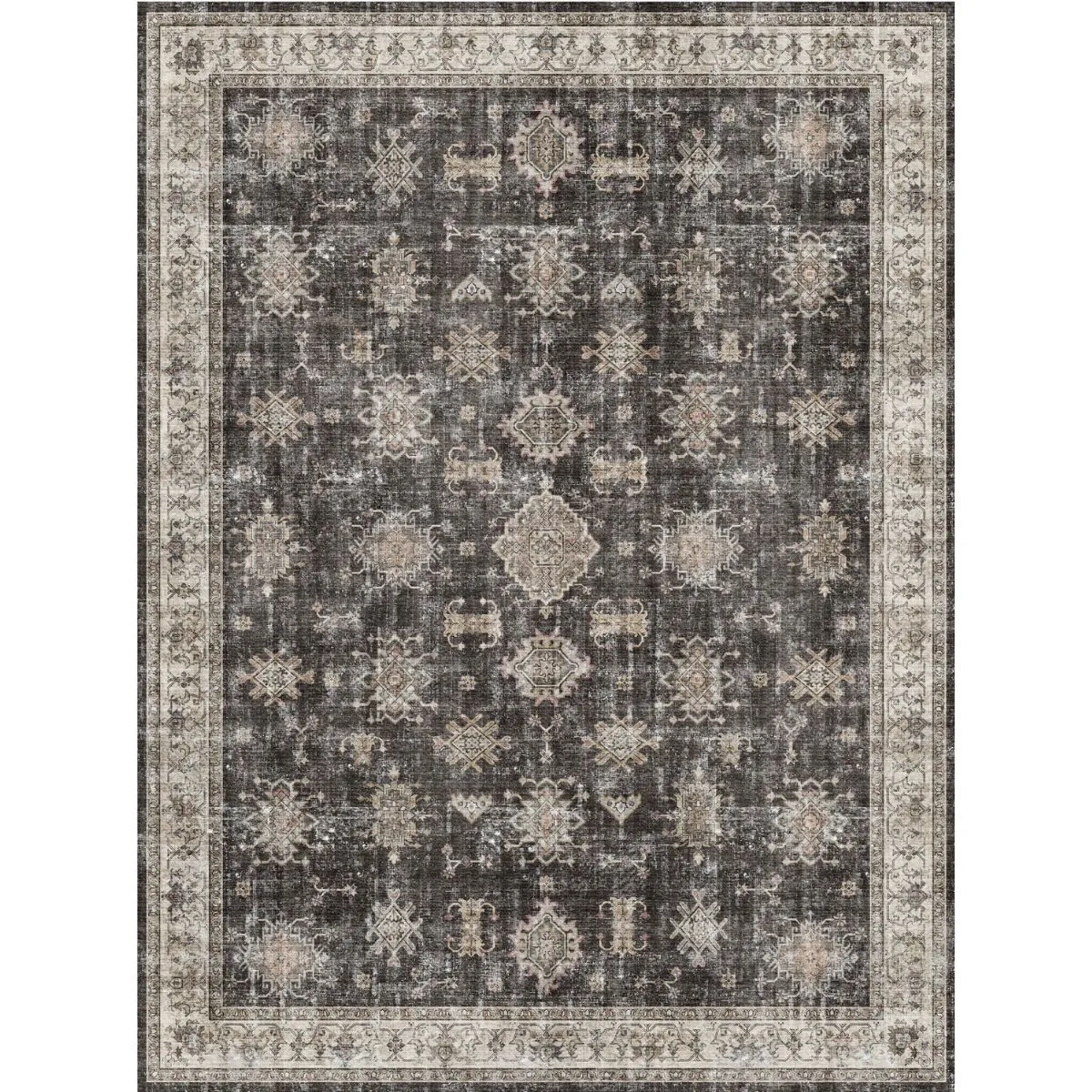 Charcoal Black Rug - Second Love