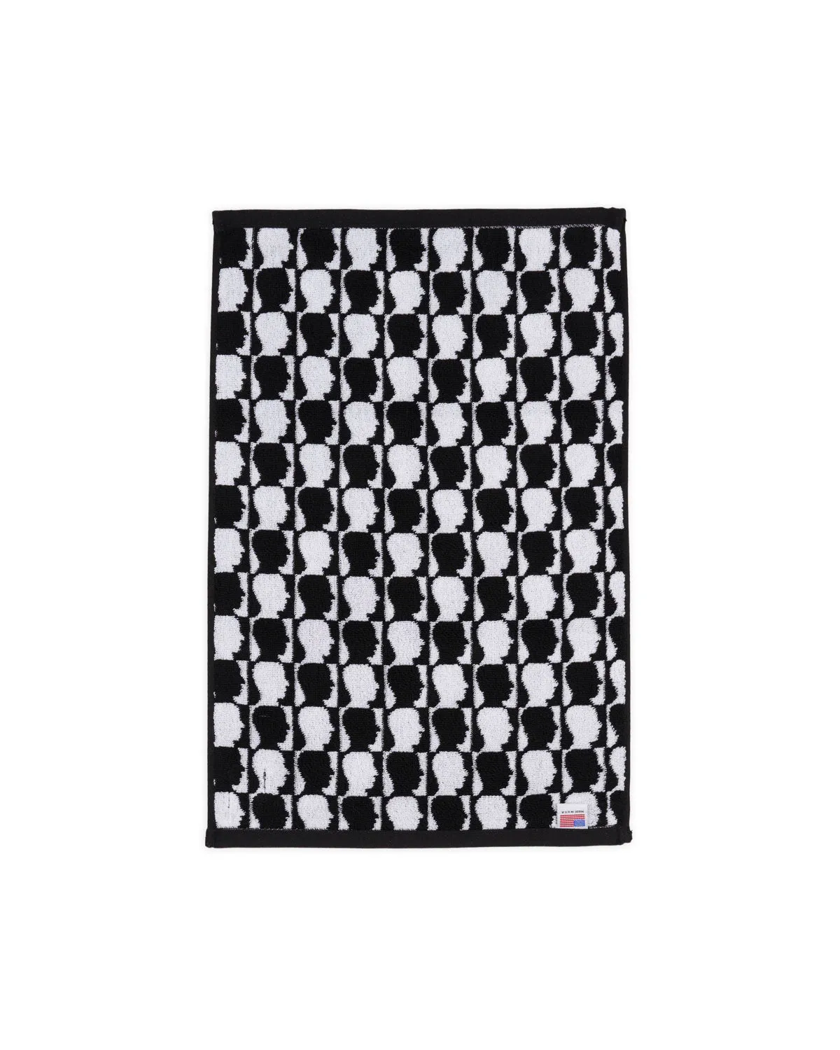 Checkerboard Logohead Hand Towel - Black