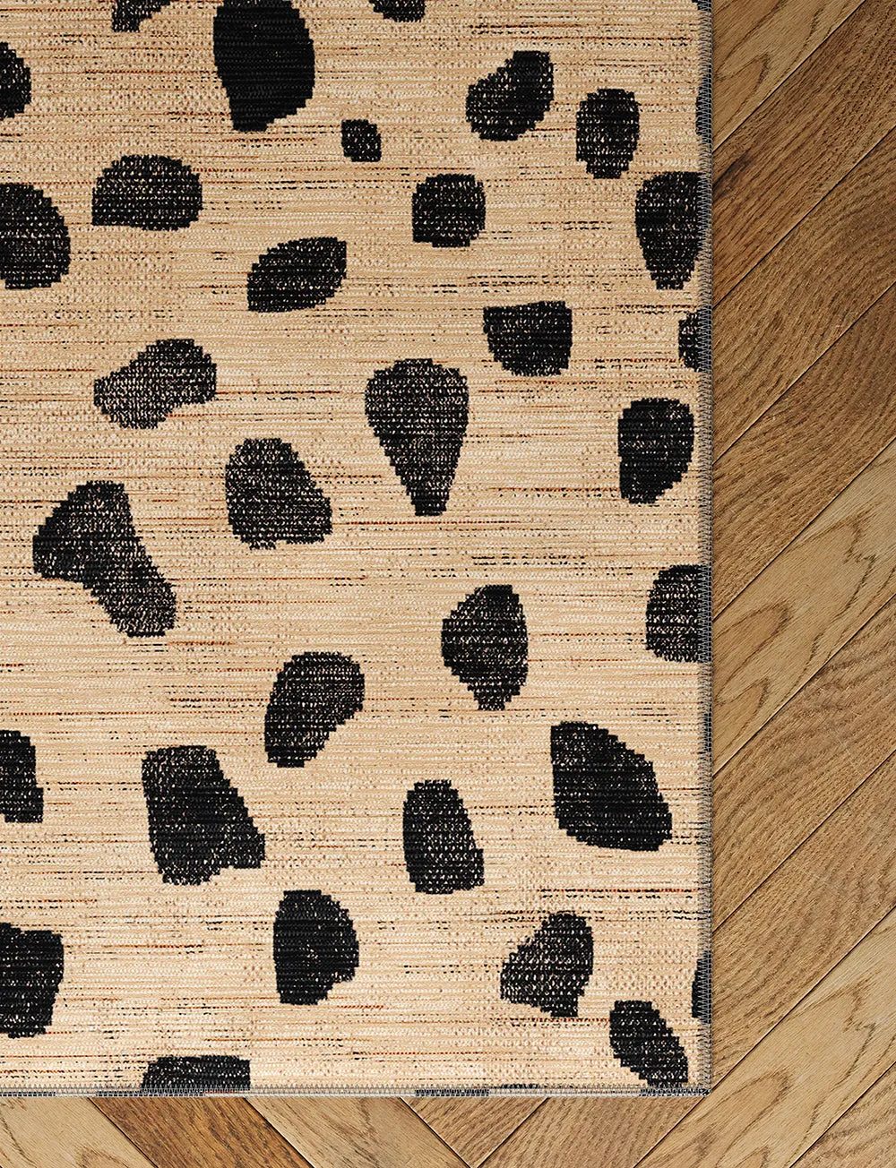 Cheetah Natural Black Rug - Second Love