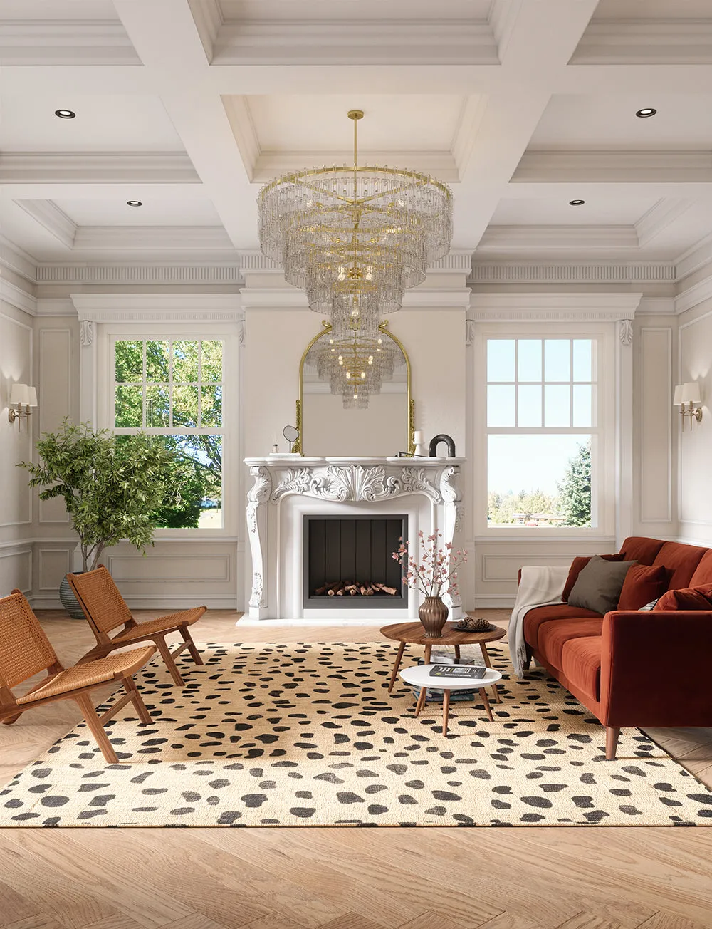 Cheetah Natural Black Rug - Second Love