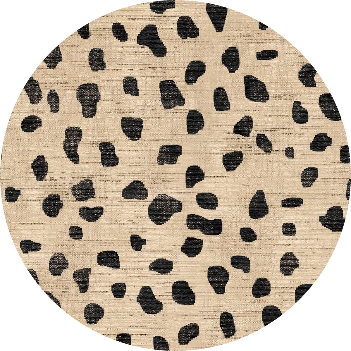 Cheetah Natural Black Rug