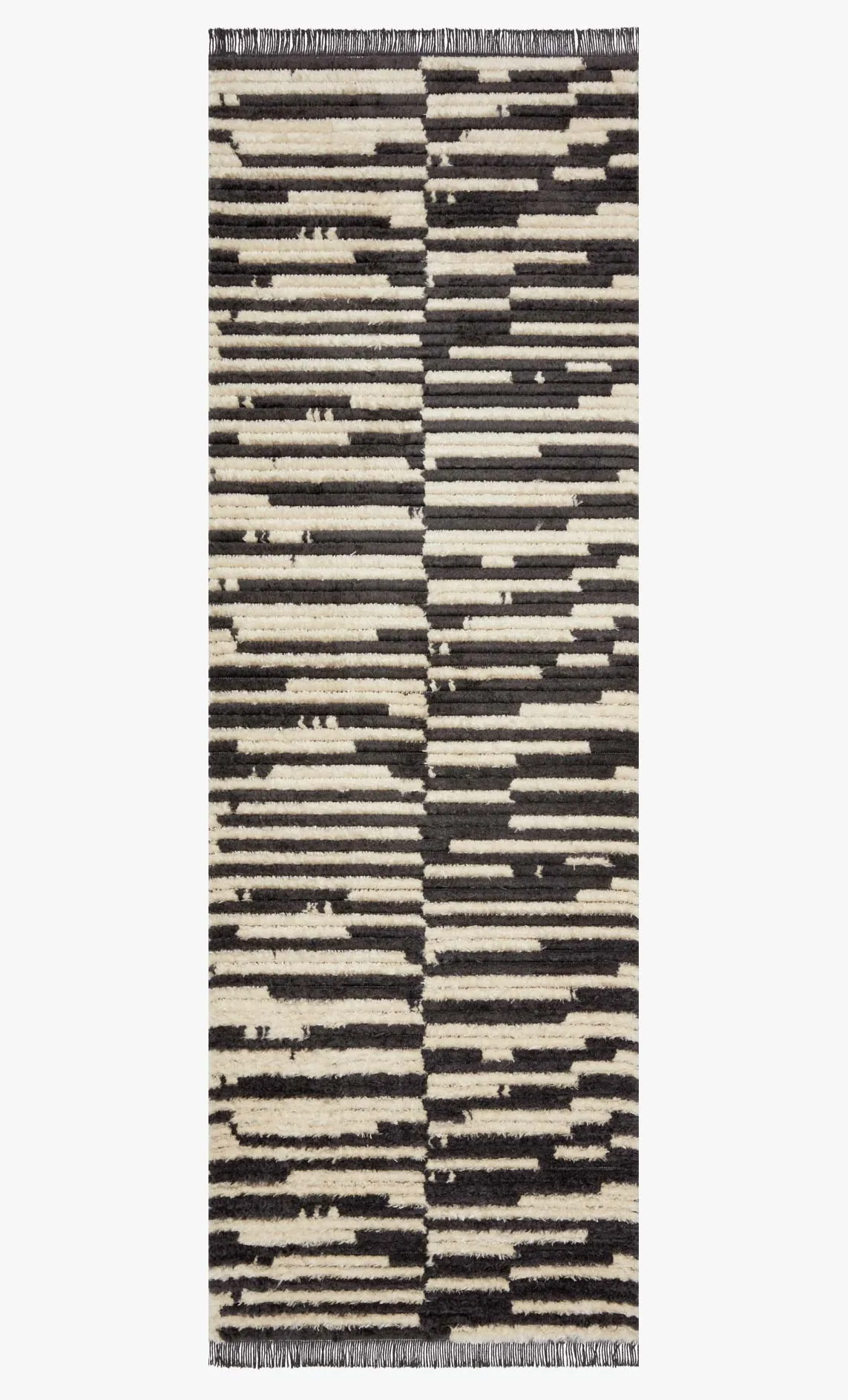 Chris Loves Julia x Loloi - Alice Collection - Contemporary Power Loomed Rug in Cream & Charcoal (ALI-03)