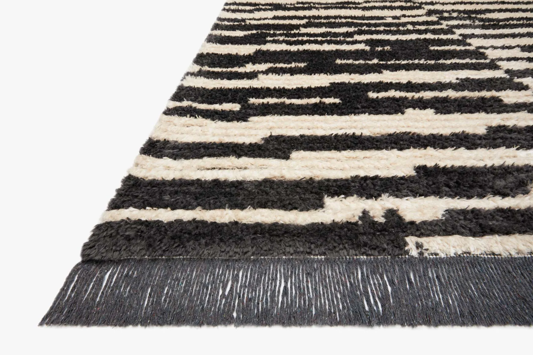 Chris Loves Julia x Loloi - Alice Collection - Contemporary Power Loomed Rug in Cream & Charcoal (ALI-03)