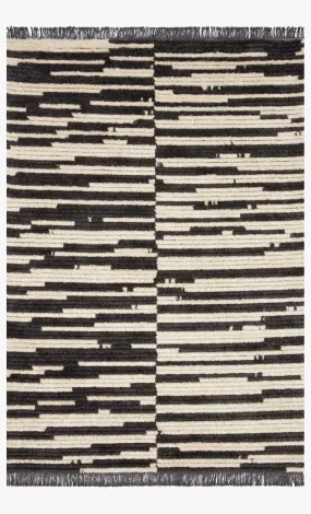 Chris Loves Julia x Loloi - Alice Collection - Contemporary Power Loomed Rug in Cream & Charcoal (ALI-03)