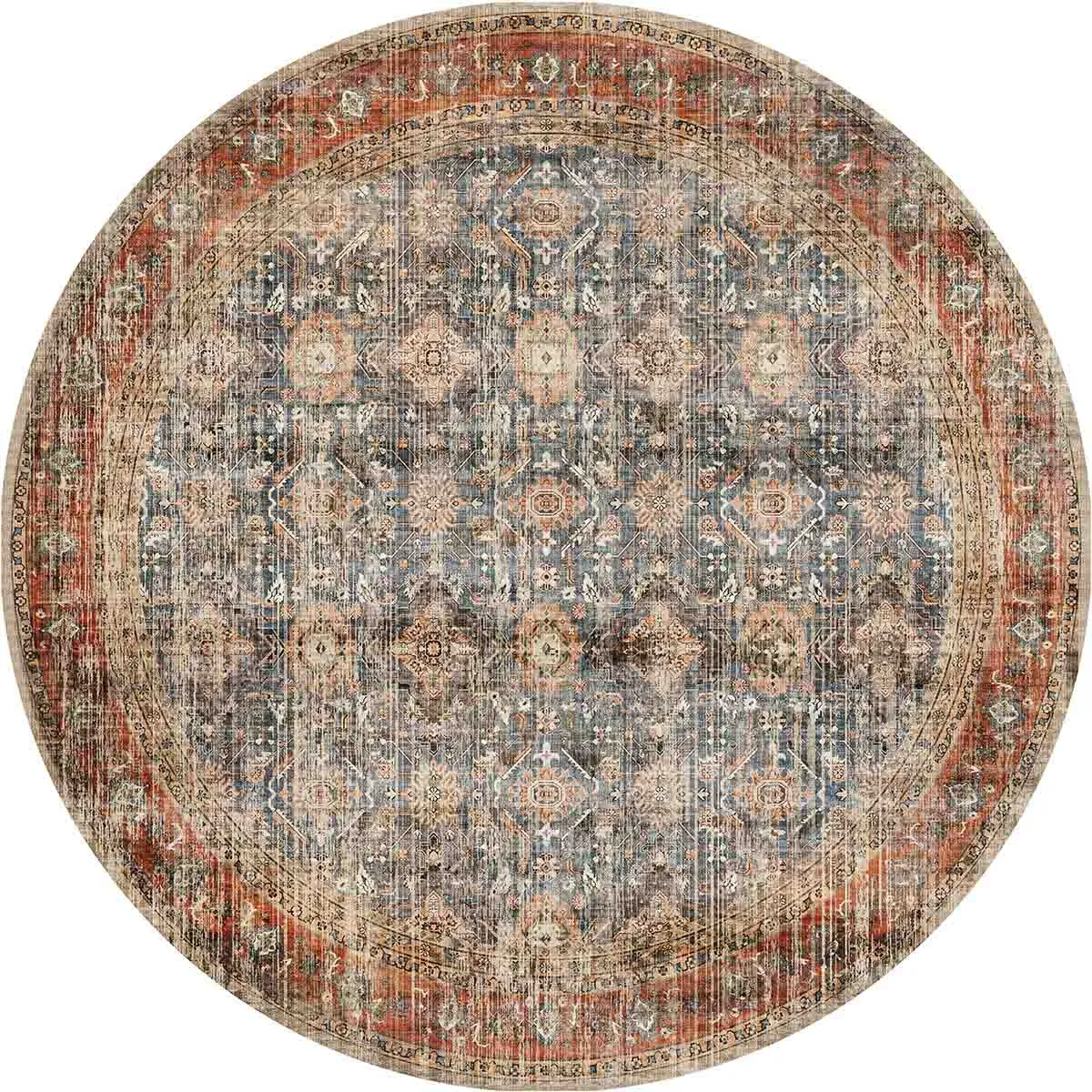 Clara Orange Blue Rug