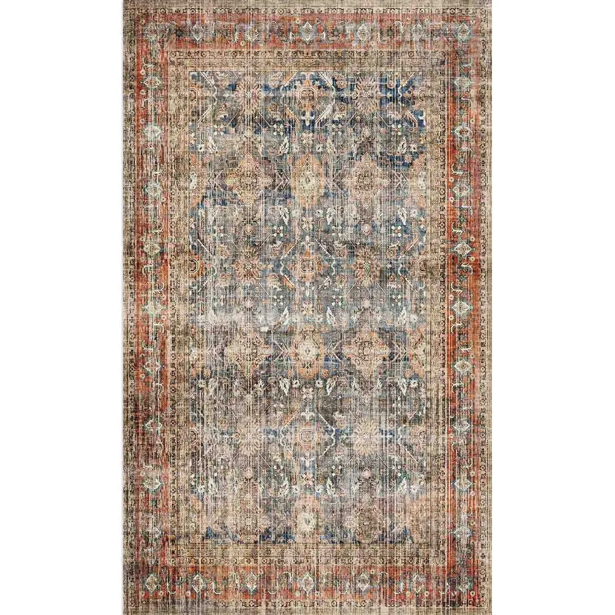 Clara Orange Blue Rug