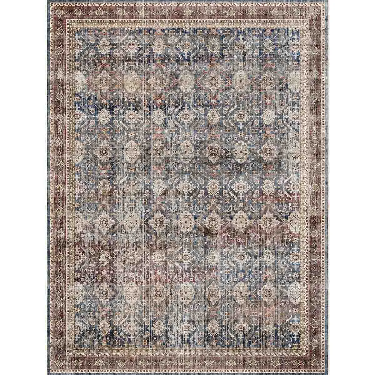 Clara Red Blue Rug