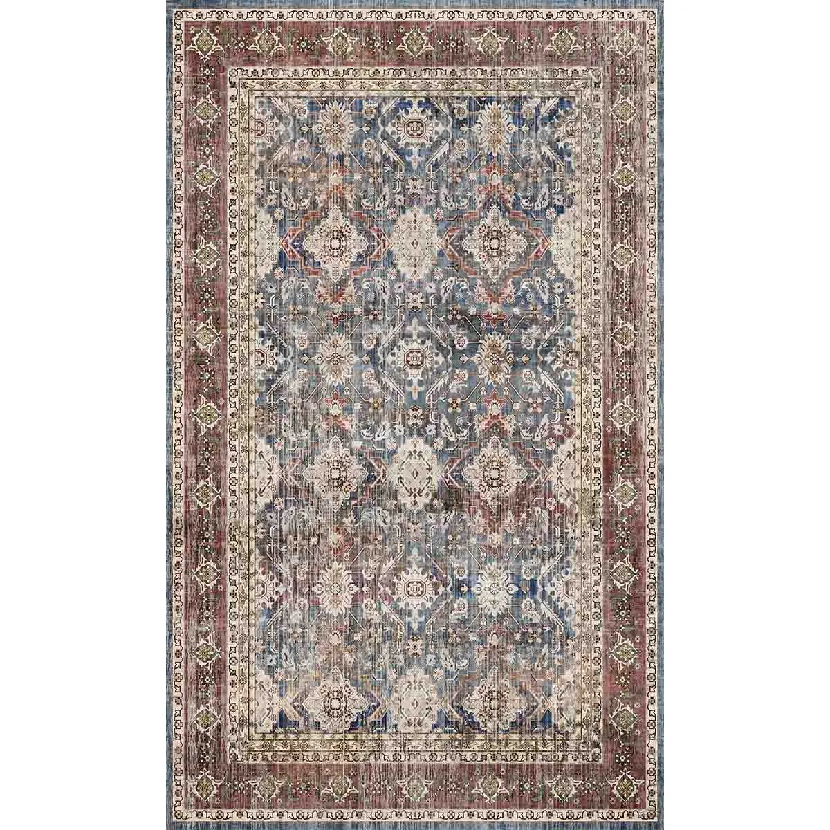 Clara Red Blue Rug