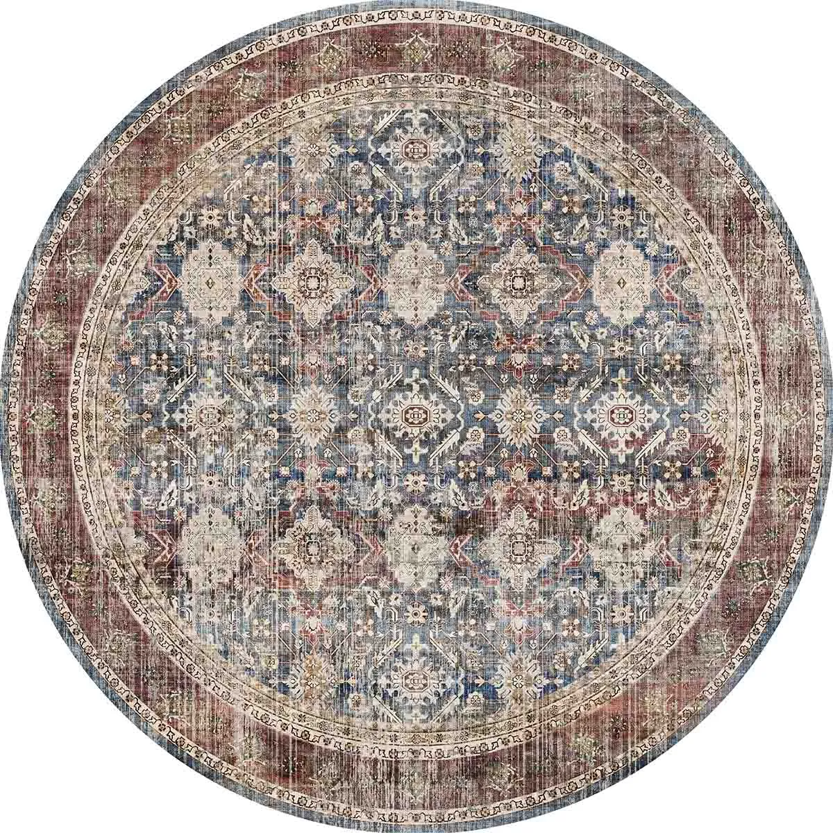 Clara Red Blue Rug