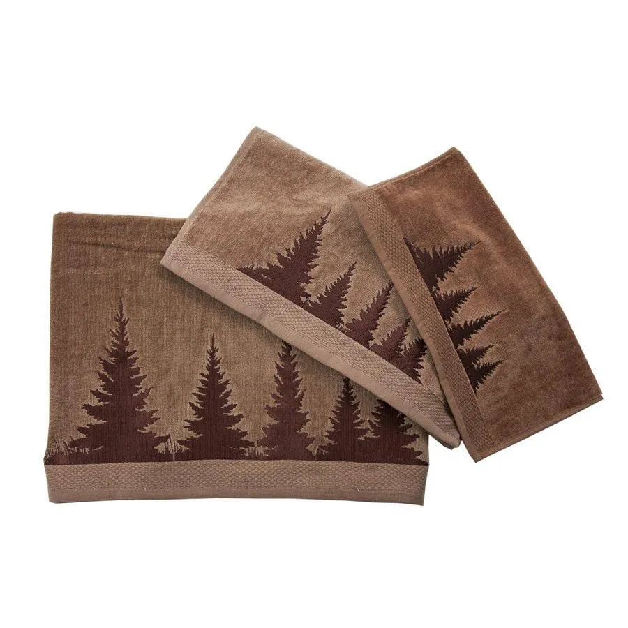 Clearwater Pines 3PC Towel Set, Mocha