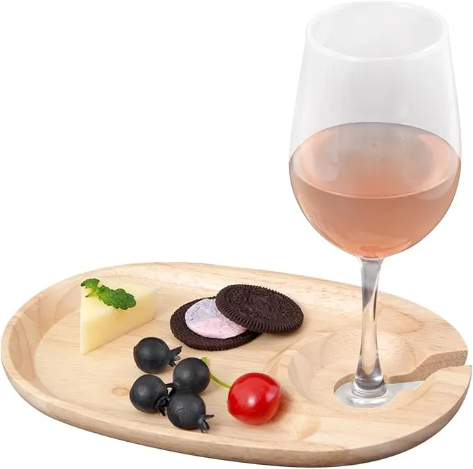 Cocktail Appetizer Plates with Glass Holder