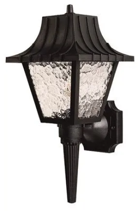 Colonial Style Outdoor Wall Lantern Black With Clear Flemish Lenses Uses (1) 60-Watt Incandescent Lamp