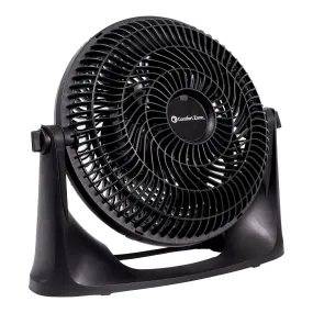 Comfort Zone 9" 3-Speed Powr Curve Floor Fan in Black