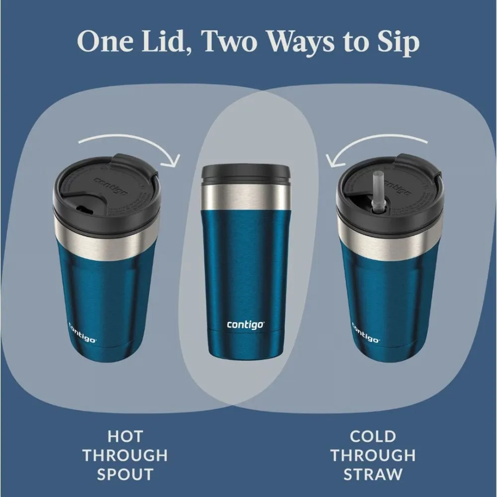 Contigo Uptown Dual Sip Stainless Steel Tumbler 473ml