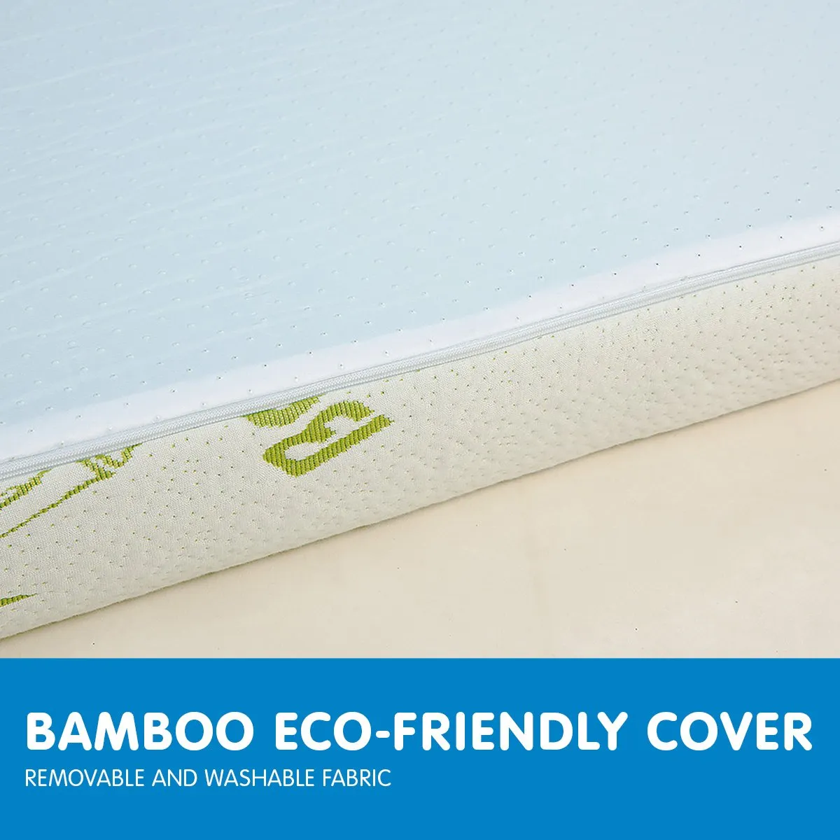 Cool Gel Memory Foam Mattress Topper with Bamboo Cover - King