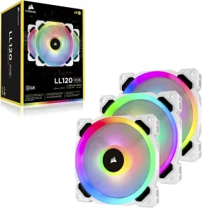 CORSAIR LL120 ARGB CABINET FAN TRIPLE PACK WITH LIGHTING NODE PRO WHITE