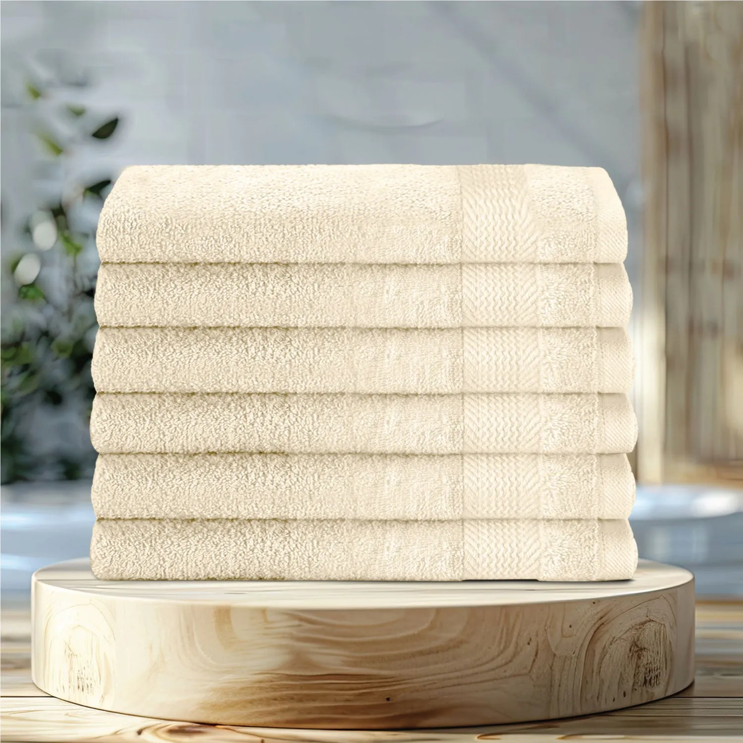 Cotton Hand Towel 50x100 CM 6 Piece Set-Soft Feel, Quick Dry, Highly Absorbent Durable Towels