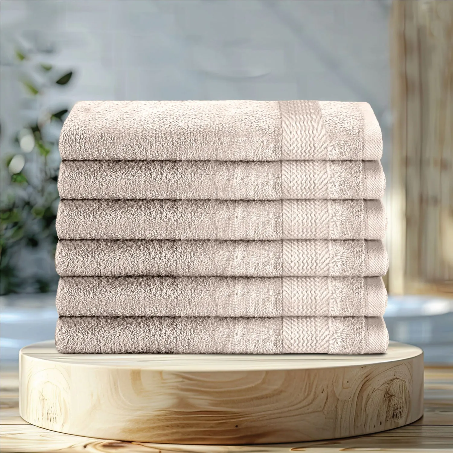 Cotton Hand Towel 50x100 CM 6 Piece Set-Soft Feel, Quick Dry, Highly Absorbent Durable Towels