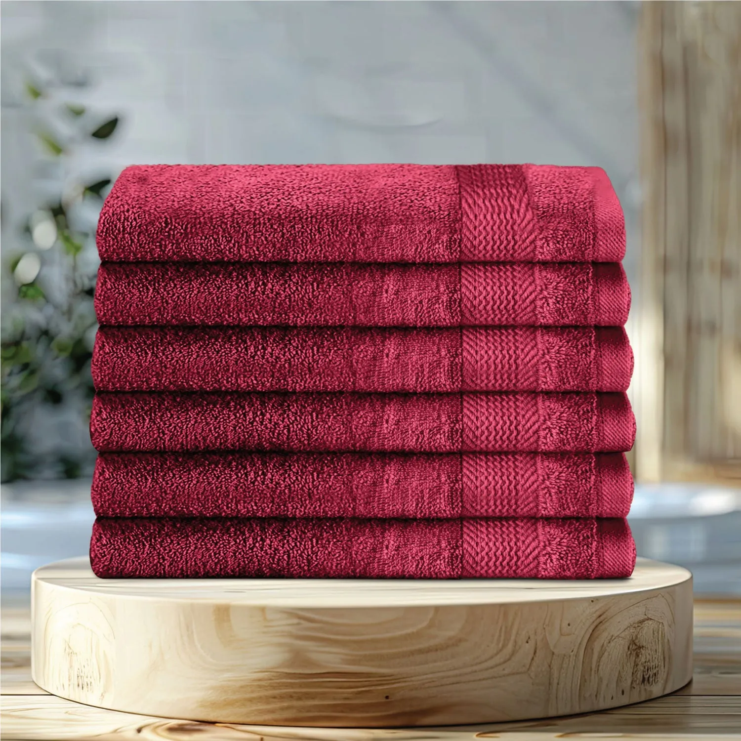 Cotton Hand Towel 50x100 CM 6 Piece Set-Soft Feel, Quick Dry, Highly Absorbent Durable Towels