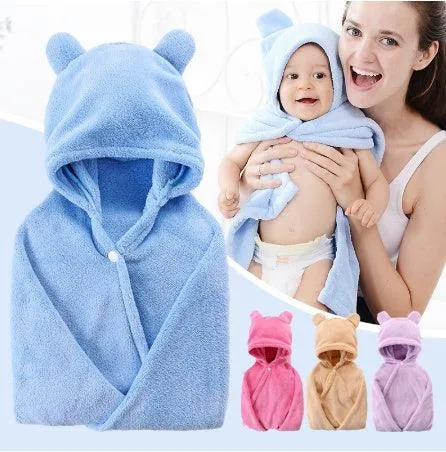 CuddleSoft Cotton Baby Care Hooded Bath Towel