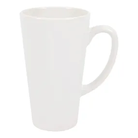 Customizable Ceramic Cone-Shaped Latte Mug - 17 Oz