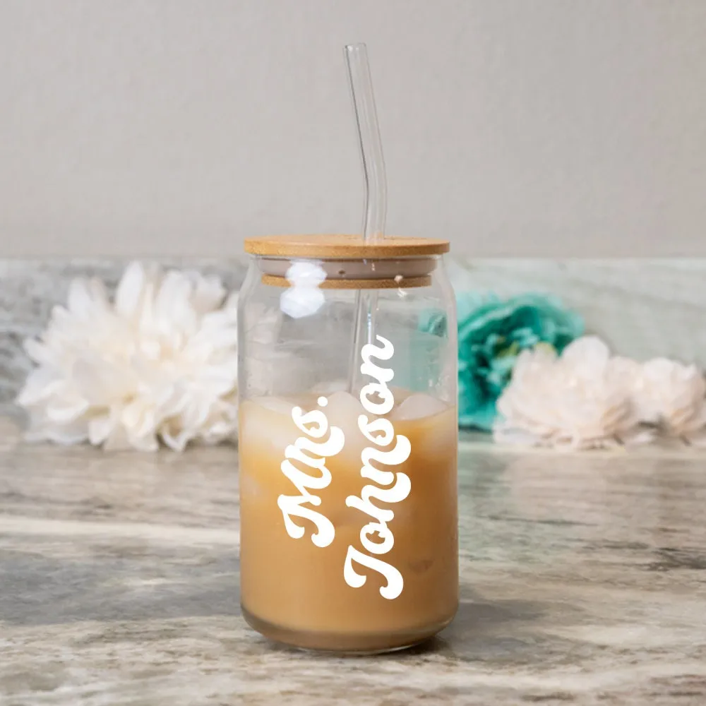 Customized Bachelorette Glass Tumbler Favor