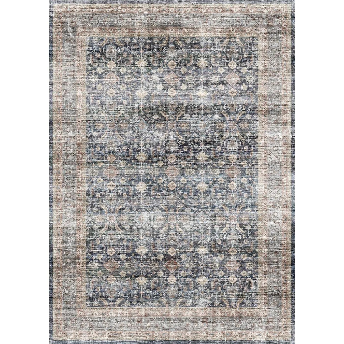 Davina Navy Lagoon Rug - Second Love