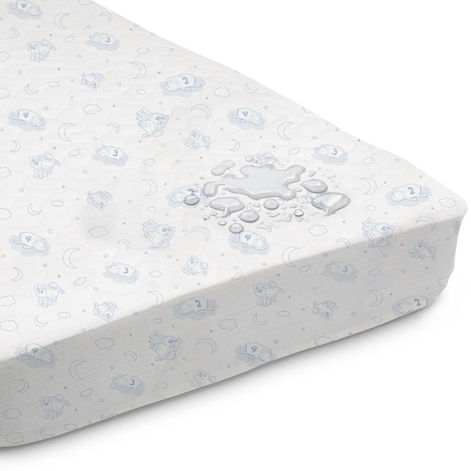 Deluxe Crib Mattress Pad - 100% Waterproof, Quilted Top, Fitted Protective Crib Mattress Pad