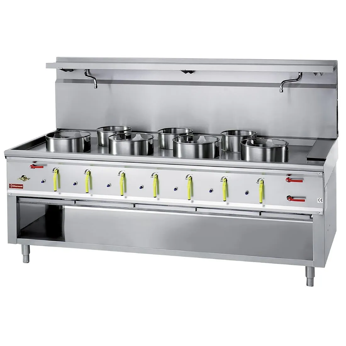 Diamond 7 Burner Wok Stove with Water Curtain