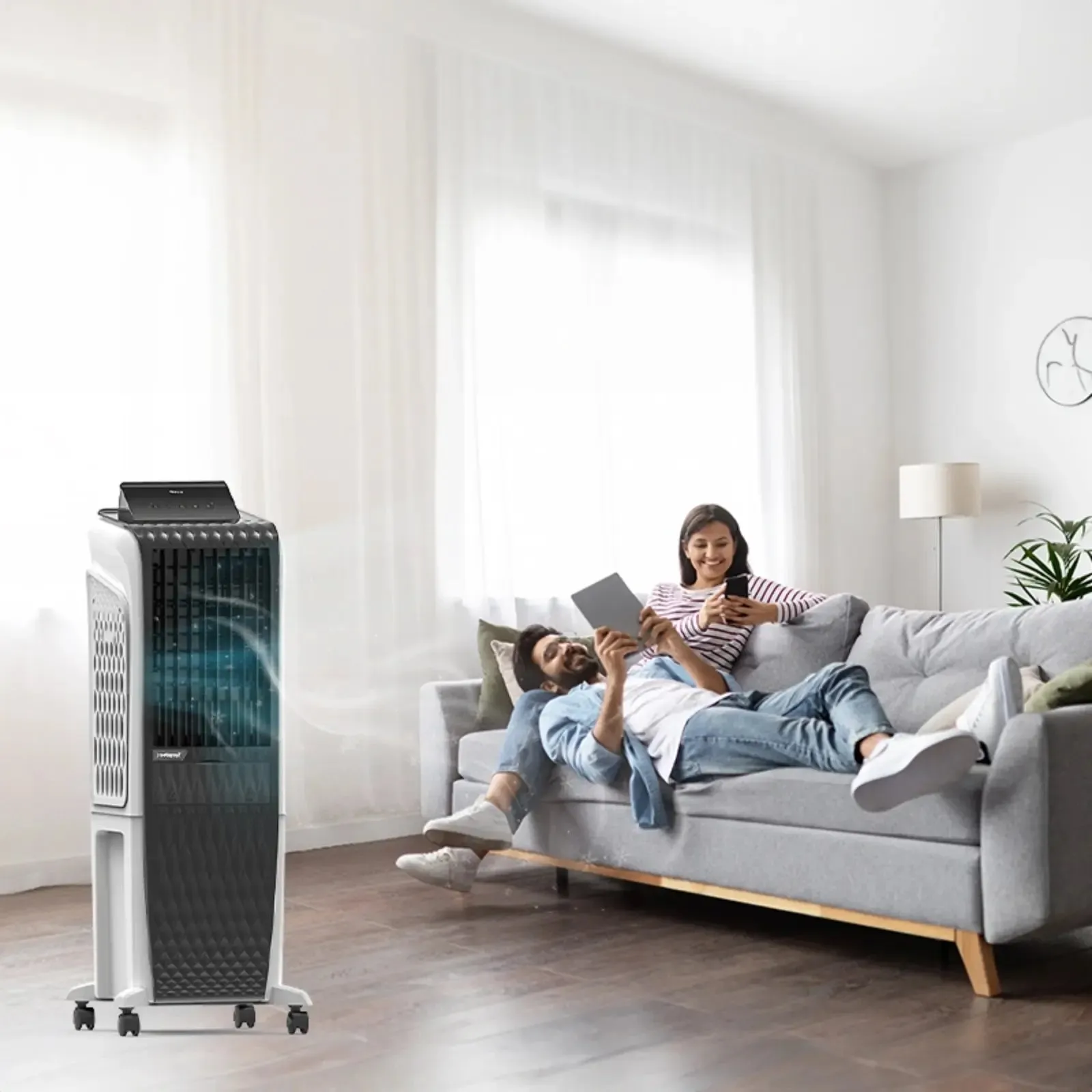 Diet 3D 30i Tower Air Cooler 30-litres with Magnetic Full Function Remote