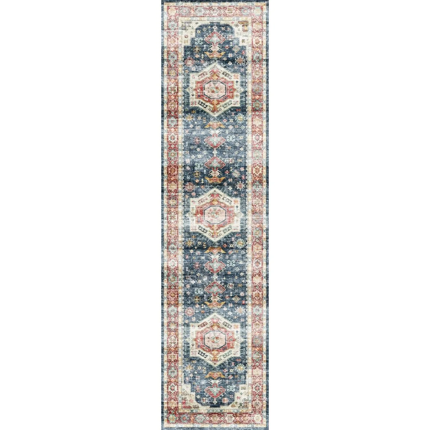 Dilara Multi Color Red Blue Rug