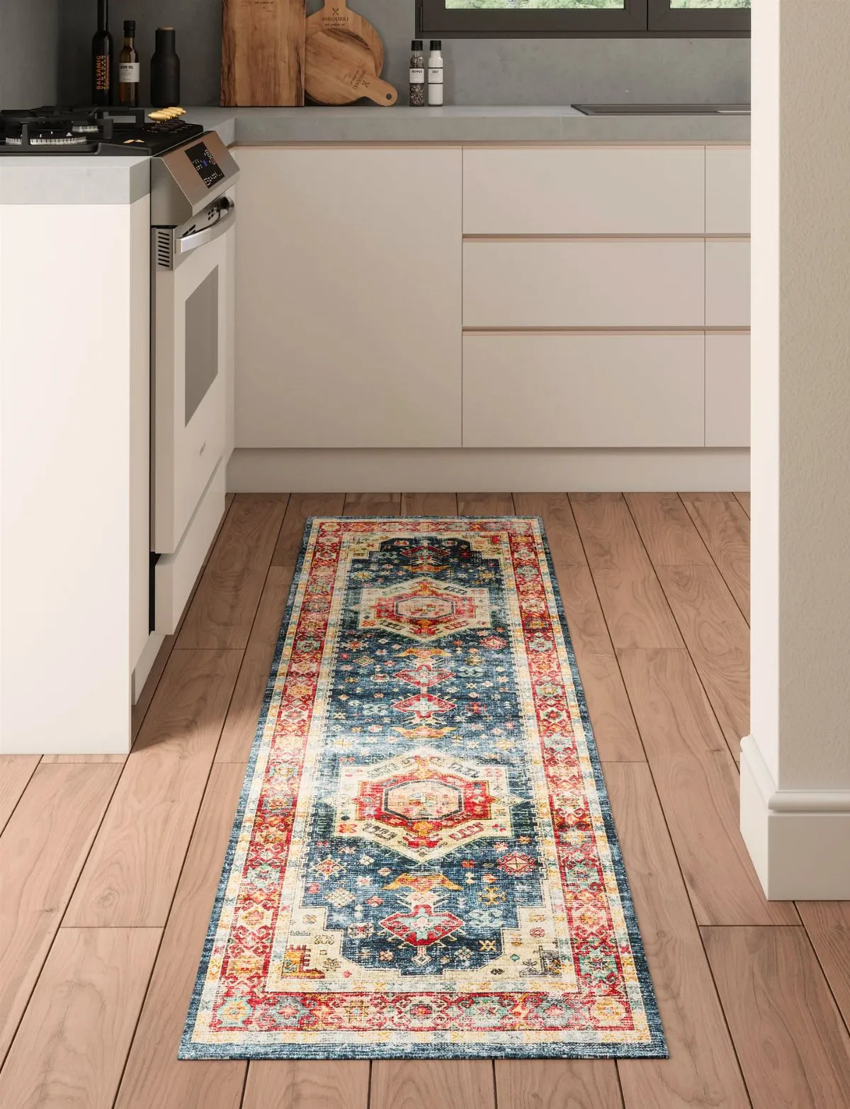 Dilara Multi Color Red Blue Rug