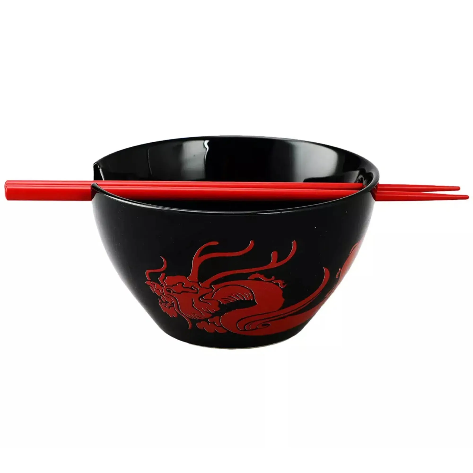 Disney's Mulan - Dragon Design Ramen Bowl with Chopsticks (Ceramic, 20 oz.) - Bioworld