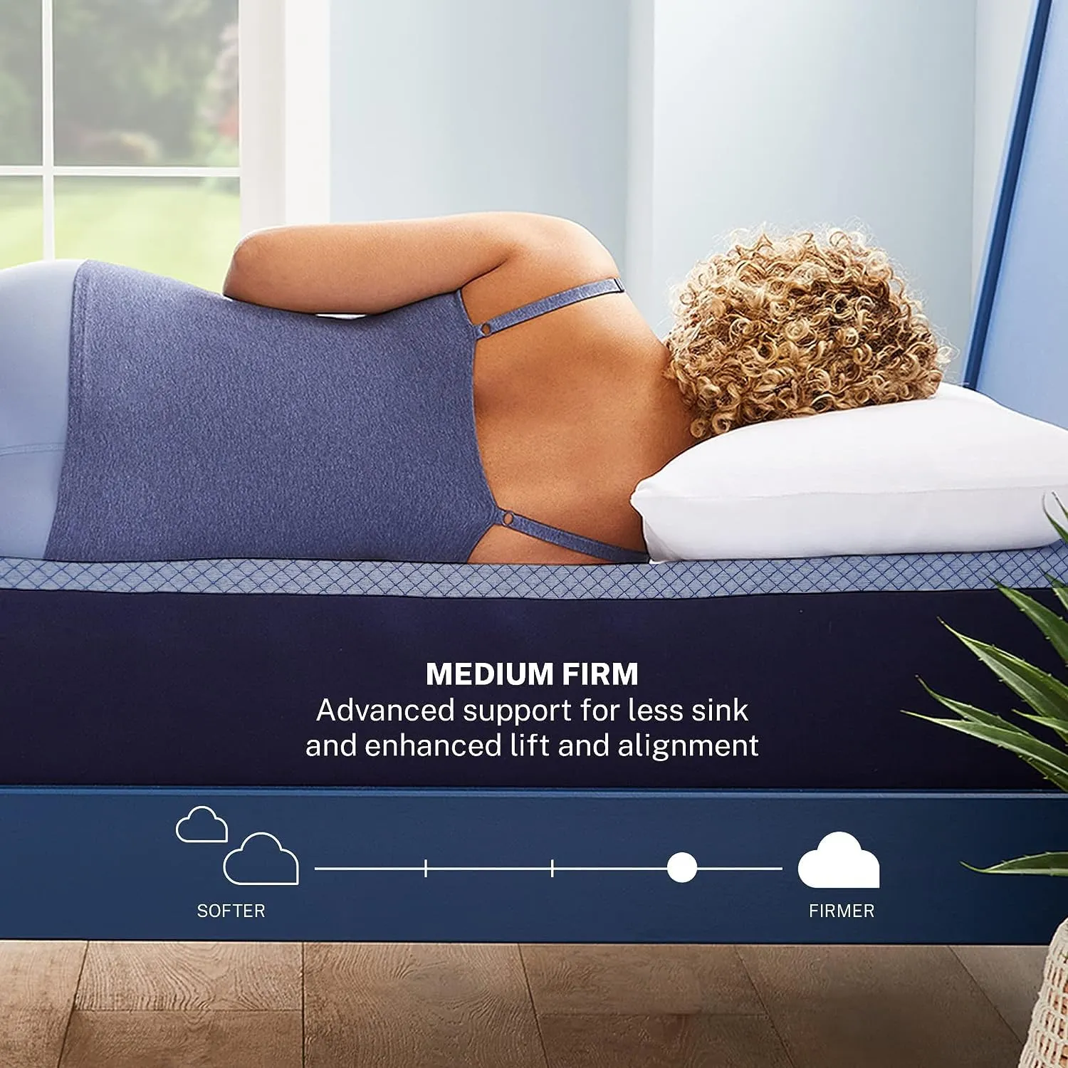 Dr. Smith Orthopedic Mattress |Queen Size, 72x60x6 Inch| Orthopedic Mattress 6 Inch Memory Foam Mattress for Back Pain Relief - Nevy Blue