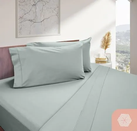 DreamComfort 100% Long Staple Cotton Sheet Sets by DreamFit - FREE DreamComfort Mattress Protector with Purchase