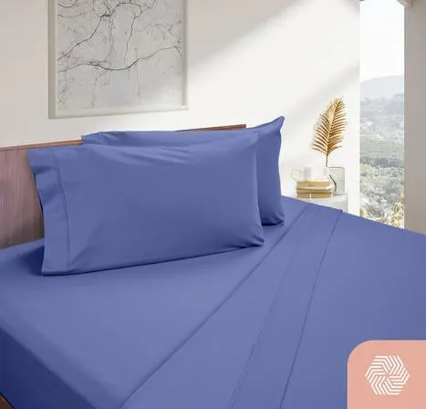 DreamComfort 100% Long Staple Cotton Sheet Sets by DreamFit - FREE DreamComfort Mattress Protector with Purchase