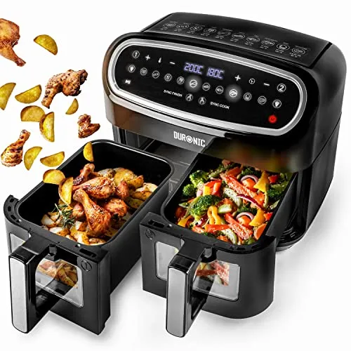 Duronic Air Fryer AF24, 9L Large Dual Zone (New)