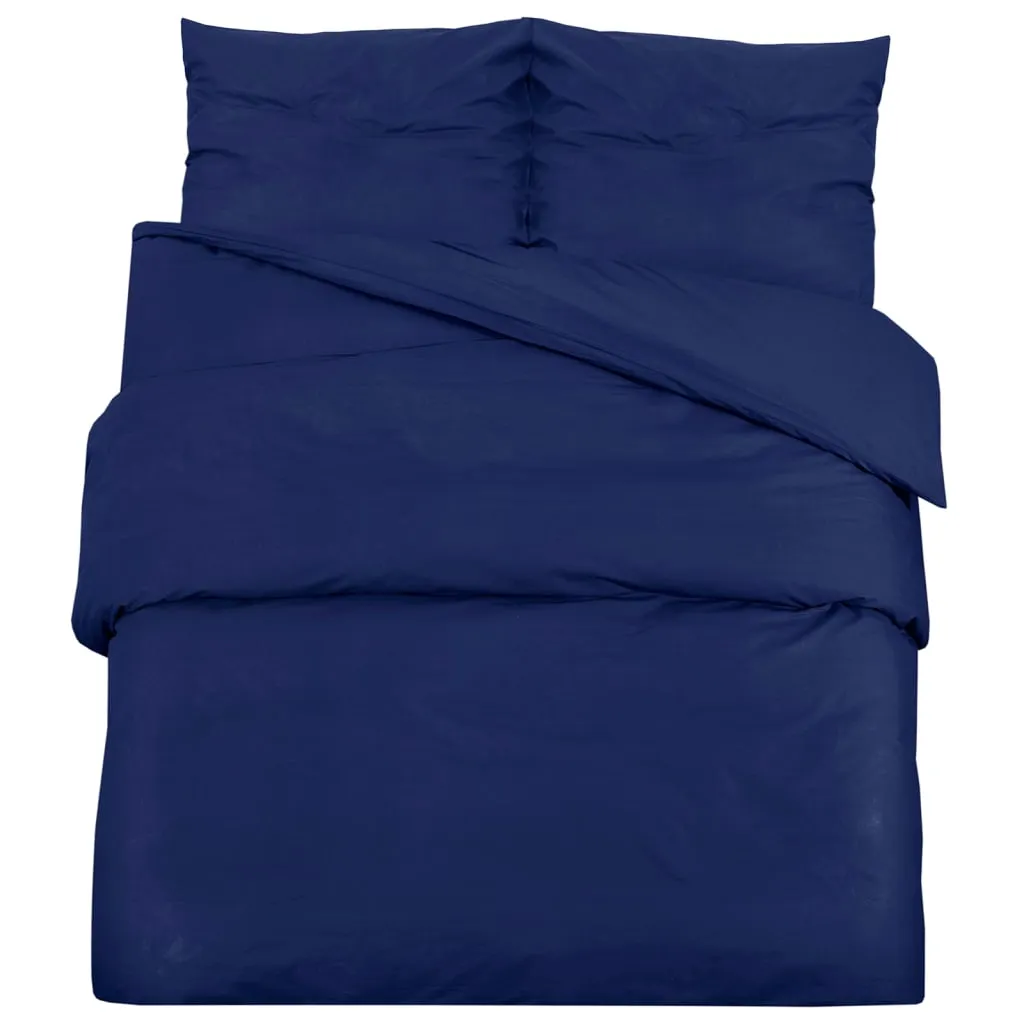 Duvet Cover Set Navy Blue 140x200 cm Light-weight Microfiber