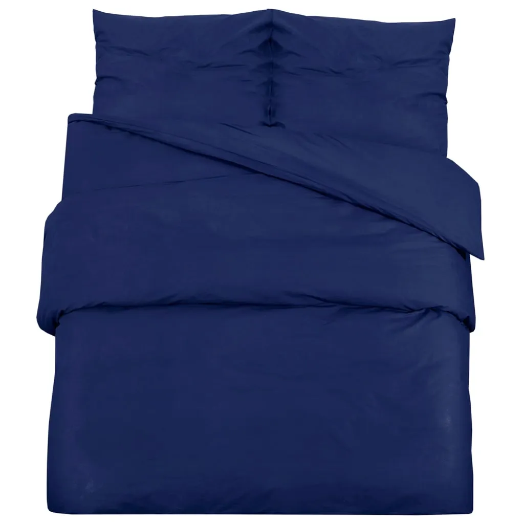 Duvet Cover Set Navy Blue 200x220 cm Light-weight Microfiber