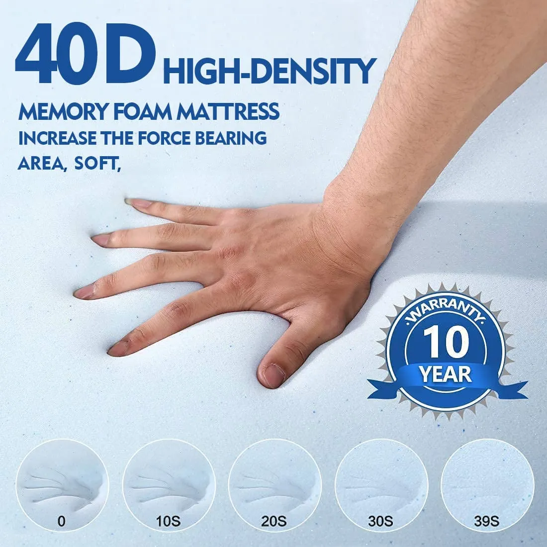 EDILLY 3 Inch Cooling Gel Memory Foam Mattress Topper Twin Size, with Removable Soft Cover, Comfort Body Support & Pressure Relief