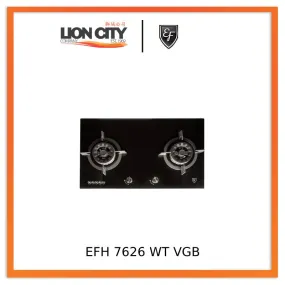 EF EFH 7626 WT VGB 78 cm, 2 Wok Burners Gas Built in Hob EFH7626WTVGB