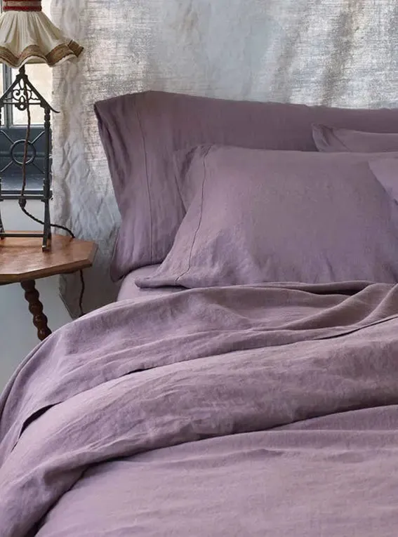 Elderberry Linen Duvet Cover