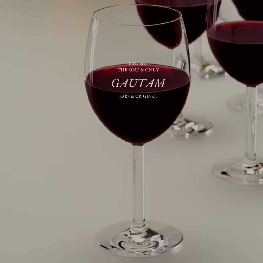 Engraved Wine Glass Personalized With Name For Men