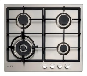 Euro Appliances E60CTWX 60cm Natural Gas Cooktop - Ex Display Discount